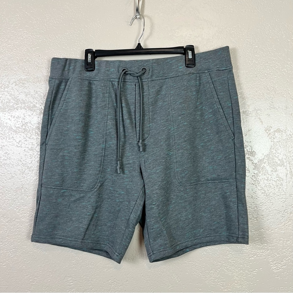 NWT UGG Ernie Cotton Fleece Melange Grey‎ Blue Streaks Shorts Mens Size XXL